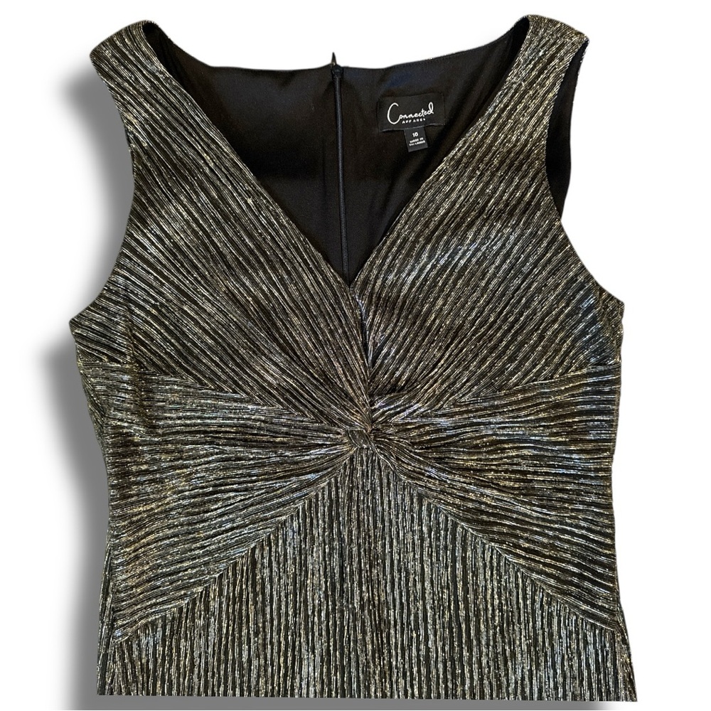 NWT Connected Apparel Sleeveless Metallic Maxi Dress - Picture 6 of 15